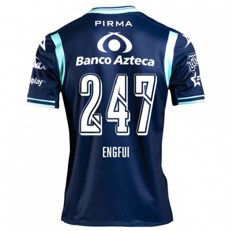 Kandiny Hombre Camiseta Emilio Engfui #247 Azul Marino 2ª Equipación 2024/25 La Camisa Chile