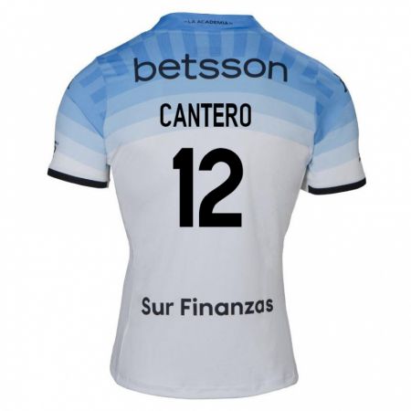 Kandiny Hombre Camiseta Milton Cantero #12 Blanco Azul Negro 2ª Equipación 2024/25 La Camisa Chile