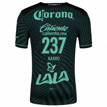 Kandiny Hombre Camiseta Ernesto Narro #237 Verde Negro 2ª Equipación 2024/25 La Camisa Chile