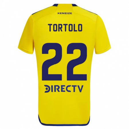 Kandiny Hombre Camiseta Dulce Tortolo #22 Amarillo Azul 2ª Equipación 2024/25 La Camisa Chile