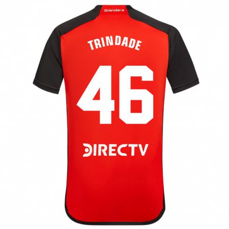 Kandiny Hombre Camiseta Gonzalo Trindade #46 Rojo Negro Blanco 2ª Equipación 2024/25 La Camisa Chile