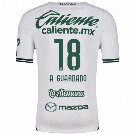 Kandiny Hombre Camiseta Andrés Guardado #18 Blanco Verde 2ª Equipación 2024/25 La Camisa Chile