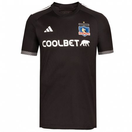 Kandiny Hombre Camiseta Yastin Jiménez #6 Blanco Negro 2ª Equipación 2024/25 La Camisa Chile