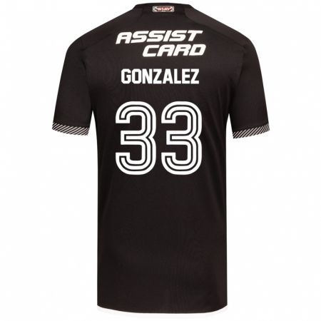 Kandiny Hombre Camiseta Ramiro González #33 Blanco Negro 2ª Equipación 2024/25 La Camisa Chile