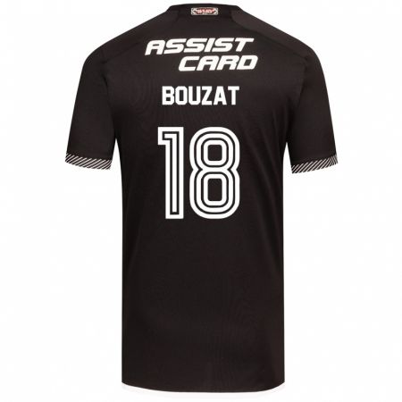 Kandiny Hombre Camiseta Agustín Bouzat #18 Blanco Negro 2ª Equipación 2024/25 La Camisa Chile