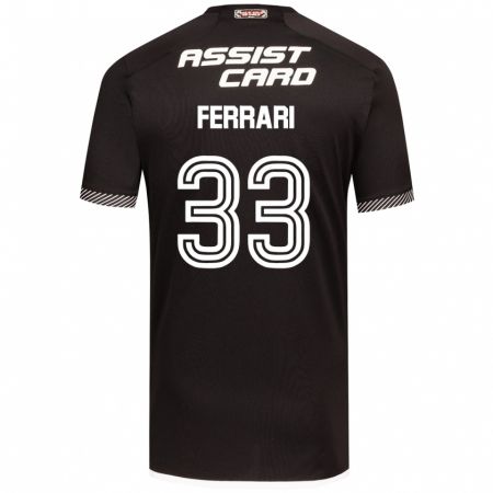 Kandiny Hombre Camiseta Matías Ferrari #33 Blanco Negro 2ª Equipación 2024/25 La Camisa Chile