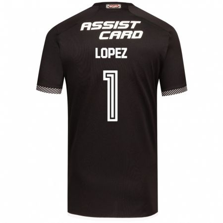 Kandiny Hombre Camiseta Yessenia López #1 Blanco Negro 2ª Equipación 2024/25 La Camisa Chile