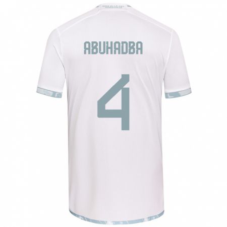 Kandiny Hombre Camiseta Zacarías Abuhadba #4 Gris Blanco 2ª Equipación 2024/25 La Camisa Chile