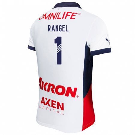 Kandiny Hombre Camiseta Raúl Rangel #1 Blanco Rojo Azul 2ª Equipación 2024/25 La Camisa Chile