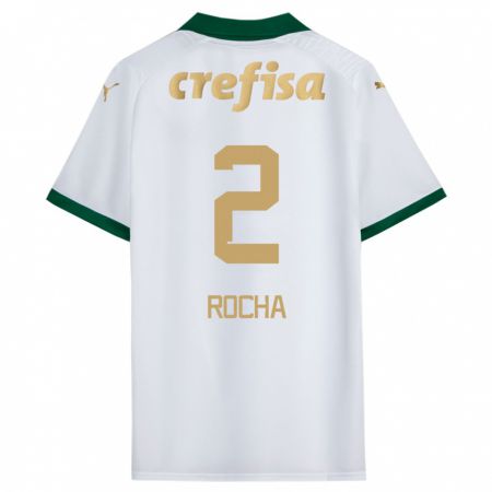 Kandiny Hombre Camiseta Marcos Rocha #2 Blanco Verde 2ª Equipación 2024/25 La Camisa Chile