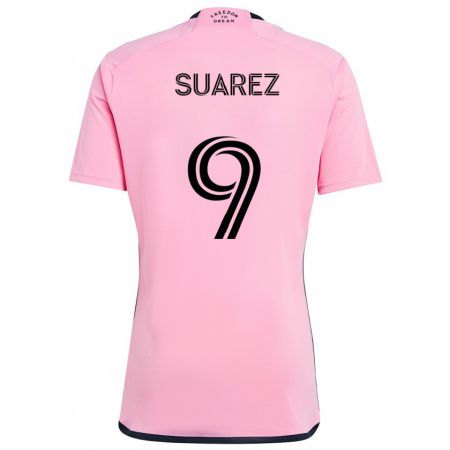 Kandiny Mujer Camiseta Luis Suárez #9 Rosa 1ª Equipación 2024/25 La Camisa Chile