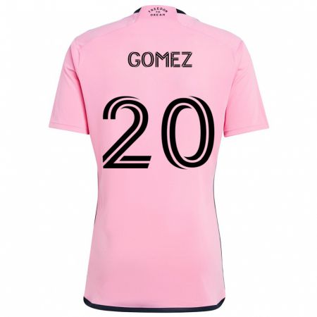 Kandiny Mujer Camiseta Diego Gómez #20 Rosa 1ª Equipación 2024/25 La Camisa Chile