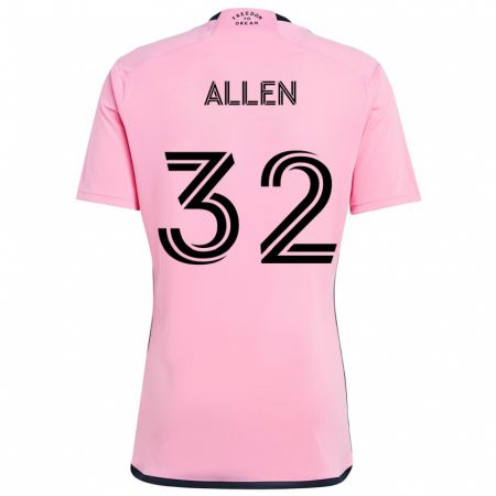 Kandiny Mujer Camiseta Noah Allen #32 Rosa 1ª Equipación 2024/25 La Camisa Chile