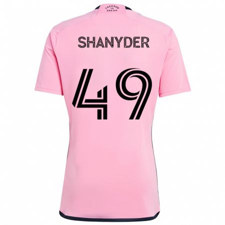 Kandiny Mujer Camiseta Shanyder Borgelin #49 Rosa 1ª Equipación 2024/25 La Camisa Chile