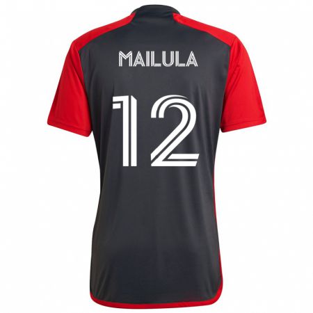 Kandiny Mujer Camiseta Cassius Mailula #12 Rojo Grayn 1ª Equipación 2024/25 La Camisa Chile