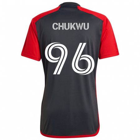 Kandiny Mujer Camiseta Richard Chukwu #96 Rojo Grayn 1ª Equipación 2024/25 La Camisa Chile