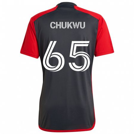 Kandiny Mujer Camiseta Joses Chukwu #65 Rojo Grayn 1ª Equipación 2024/25 La Camisa Chile