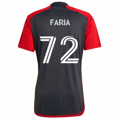 Kandiny Mujer Camiseta Jordan Faria #72 Rojo Grayn 1ª Equipación 2024/25 La Camisa Chile