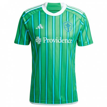 Kandiny Mujer Camiseta Fredy Montero #12 Verde Blanco 1ª Equipación 2024/25 La Camisa Chile