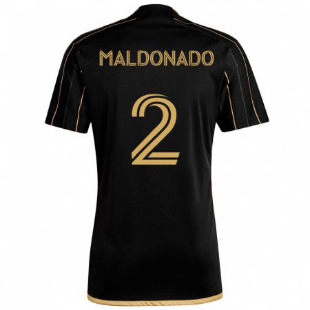 Kandiny Mujer Camiseta Denil Maldonado #2 Oro Negro 1ª Equipación 2024/25 La Camisa Chile