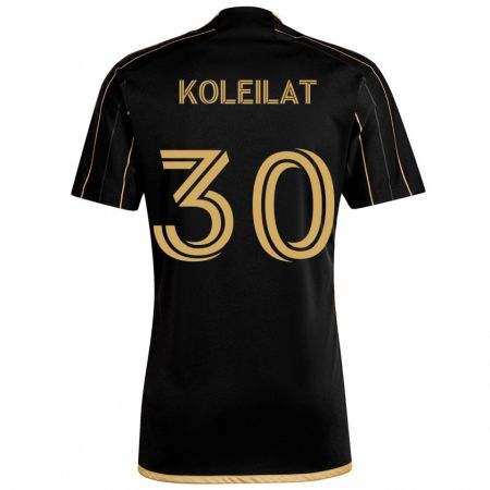 Kandiny Mujer Camiseta Jassem Koleilat #30 Oro Negro 1ª Equipación 2024/25 La Camisa Chile