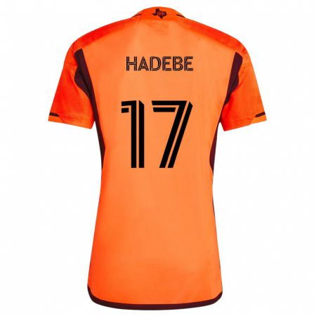 Kandiny Mujer Camiseta Teenage Hadebe #17 Naranja Negro 1ª Equipación 2024/25 La Camisa Chile