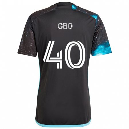 Kandiny Mujer Camiseta Cedrik Gbo #40 Azul Negro 1ª Equipación 2024/25 La Camisa Chile