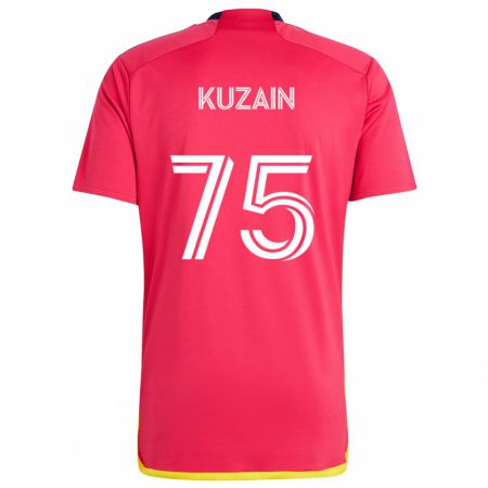 Kandiny Mujer Camiseta Wan Kuzain #75 Rojo Azul 1ª Equipación 2024/25 La Camisa Chile