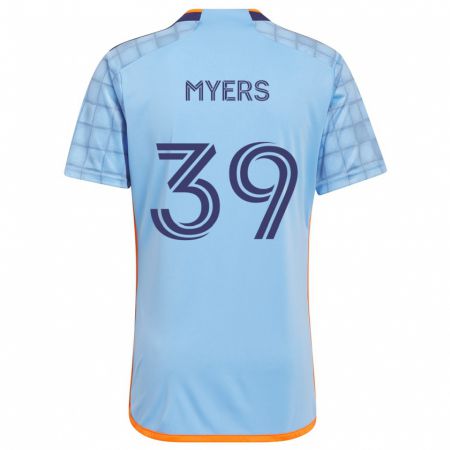 Kandiny Mujer Camiseta Md Myers #39 Azul Naranja 1ª Equipación 2024/25 La Camisa Chile