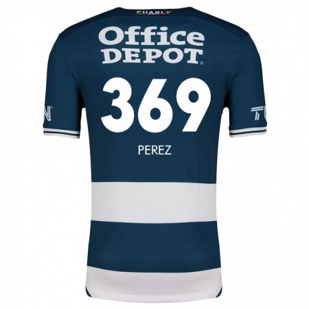 Kandiny Mujer Camiseta Santiago Pérez #369 Azul Blanco 1ª Equipación 2024/25 La Camisa Chile