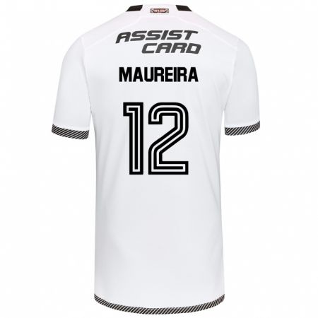 Kandiny Mujer Camiseta Gabriel Maureira #12 Blanco Negro 1ª Equipación 2024/25 La Camisa Chile