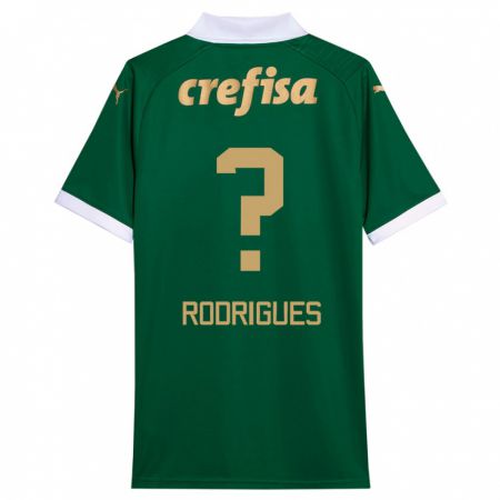 Kandiny Mujer Camiseta César Rodrigues #0 Verde Blanco 1ª Equipación 2024/25 La Camisa Chile