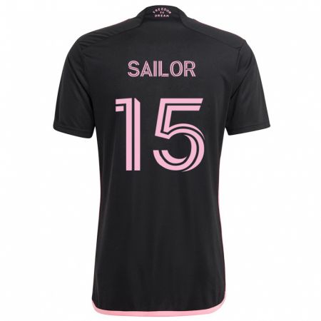 Kandiny Mujer Camiseta Ryan Sailor #15 Negro 2ª Equipación 2024/25 La Camisa Chile