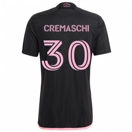 Kandiny Mujer Camiseta Benja Cremaschi #30 Negro 2ª Equipación 2024/25 La Camisa Chile