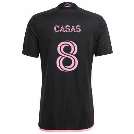 Kandiny Mujer Camiseta Pep Casas #8 Negro 2ª Equipación 2024/25 La Camisa Chile