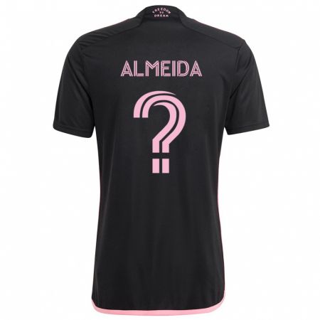 Kandiny Mujer Camiseta Nicholas Almeida #0 Negro 2ª Equipación 2024/25 La Camisa Chile