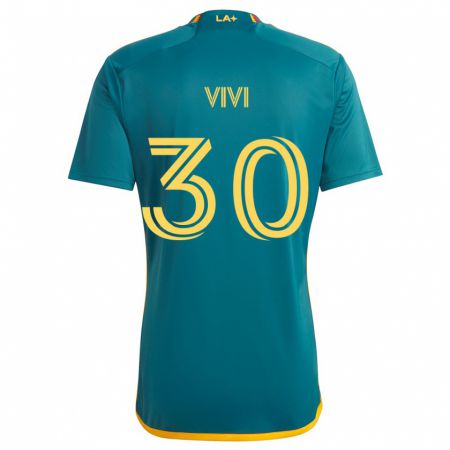 Kandiny Mujer Camiseta Gino Vivi #30 Verde Amarillo 2ª Equipación 2024/25 La Camisa Chile