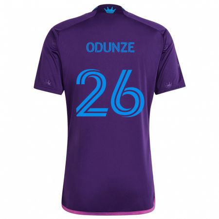 Kandiny Mujer Camiseta Chituru Odunze #26 Azul Morado 2ª Equipación 2024/25 La Camisa Chile