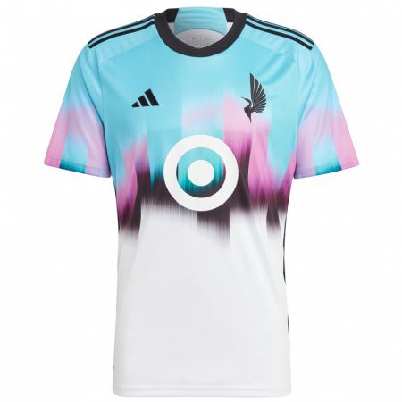 Kandiny Mujer Camiseta Will Pulisic #36 Blanco Azul Negro 2ª Equipación 2024/25 La Camisa Chile