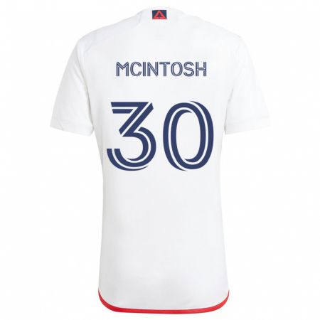 Kandiny Mujer Camiseta Damario Mcintosh #30 Blanco Rojo 2ª Equipación 2024/25 La Camisa Chile