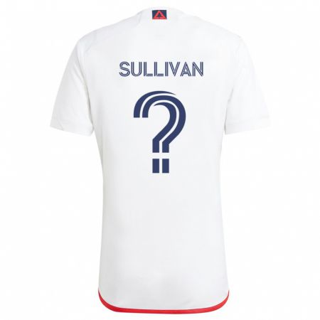 Kandiny Mujer Camiseta Mason Sullivan #0 Blanco Rojo 2ª Equipación 2024/25 La Camisa Chile