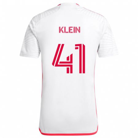 Kandiny Mujer Camiseta Johnny Klein #41 Blanco Rojo 2ª Equipación 2024/25 La Camisa Chile