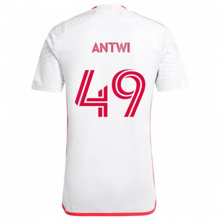 Kandiny Mujer Camiseta Seth Antwi #49 Blanco Rojo 2ª Equipación 2024/25 La Camisa Chile