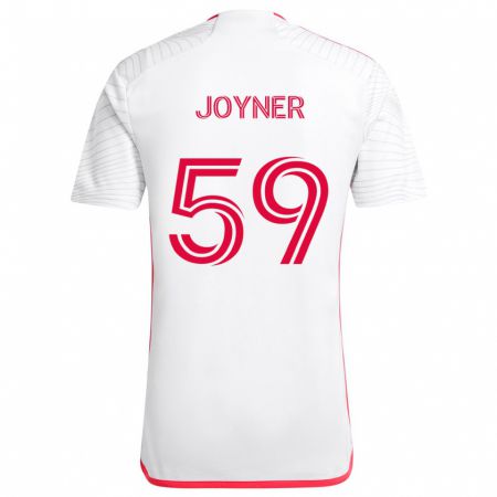 Kandiny Mujer Camiseta Mykhi Joyner #59 Blanco Rojo 2ª Equipación 2024/25 La Camisa Chile