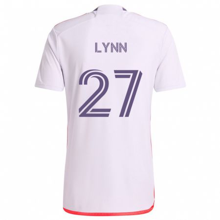 Kandiny Mujer Camiseta Jack Lynn #27 Blanco Rojo Púrpura 2ª Equipación 2024/25 La Camisa Chile