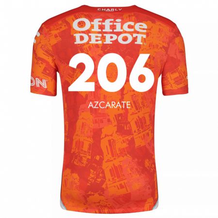 Kandiny Mujer Camiseta Yerar Azcárate #206 Naranja Blanco 2ª Equipación 2024/25 La Camisa Chile