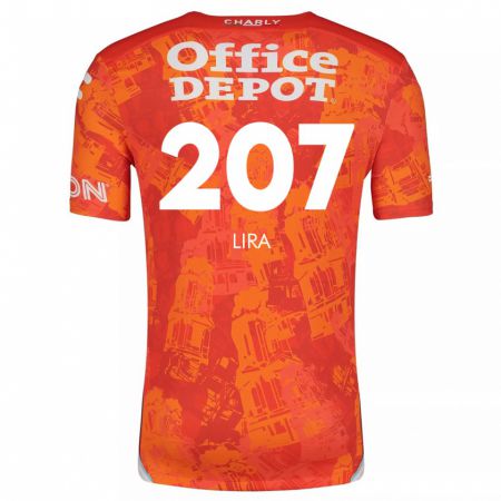 Kandiny Mujer Camiseta Almir Lira #207 Naranja Blanco 2ª Equipación 2024/25 La Camisa Chile