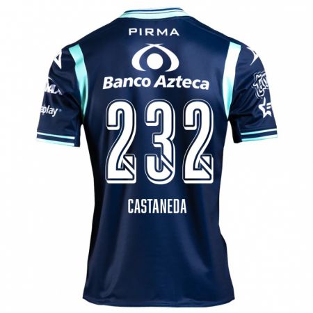 Kandiny Mujer Camiseta Ángel Castañeda #232 Azul Marino 2ª Equipación 2024/25 La Camisa Chile