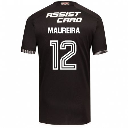 Kandiny Mujer Camiseta Gabriel Maureira #12 Blanco Negro 2ª Equipación 2024/25 La Camisa Chile