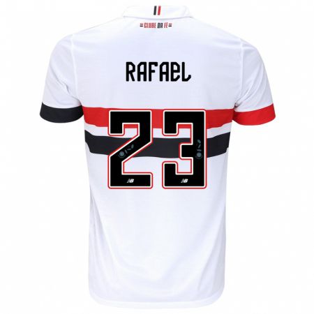 Kandiny Niño Camiseta Rafael #23 Blanco Rojo Negro 1ª Equipación 2024/25 La Camisa Chile